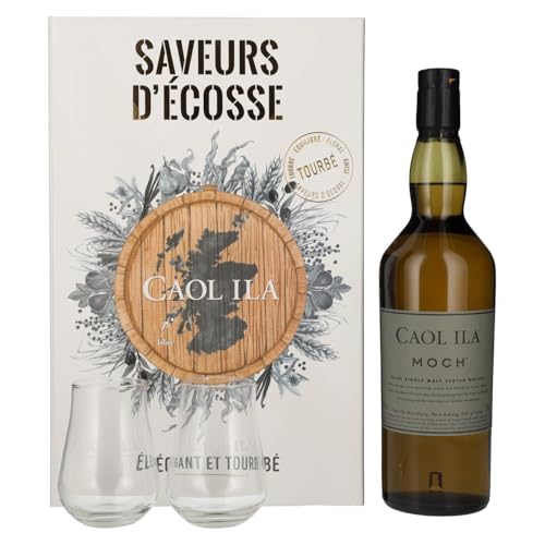 Caol Ila Moch Saveurs D'Ècosse Set 43% Vol. 0,7L In Giftbox With 2 Glasses