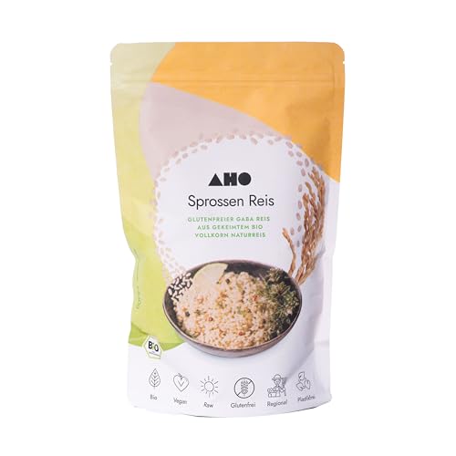Riso Aho Spezie 850 G, Riso Germogliato Biologico, Riso Integrale Naturale, Riso Gaba, Contiene Acido Gamma Amino Butirrico