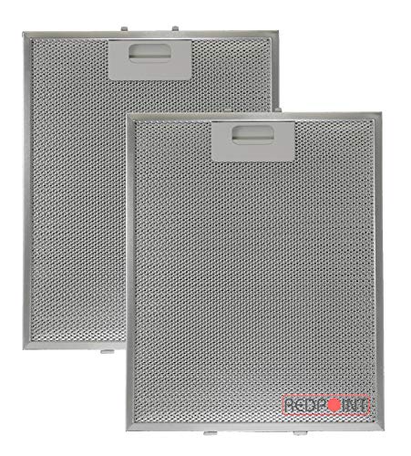 Redpoint® Kit 2 Pcs Filtri Alluminio Per Cappe Elica Mm.260 X 320 X 9 Adattabile : A.E.G/Neff/Baumatic/Hotpoint/Indesit/Elica/Teka