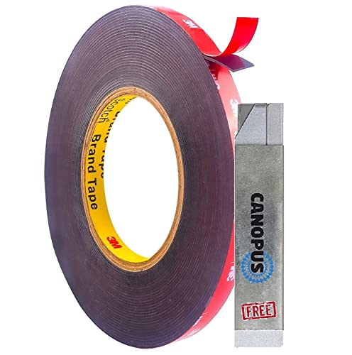 Canopus Nastro Biadesivo Extra Forte, Biadesivo Sottile (5 Mm X 15 M), Impermeabile Biadesivo Per Decorazioni Per La Casa, Nastro Biadesivo Per Auto,