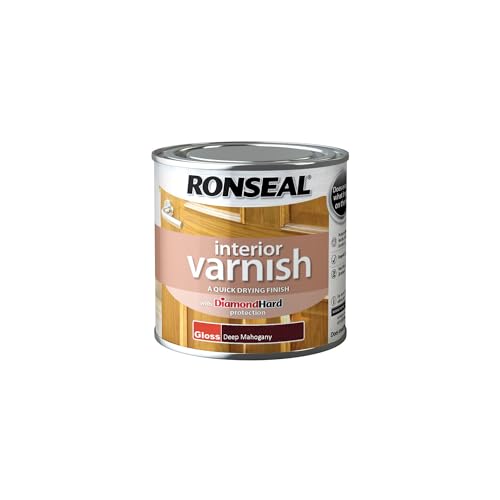 250 Ml Rslingdm250 Ronseal-Vernice Per Interni, Finitura Lucida, Colore: Mogano Scuro