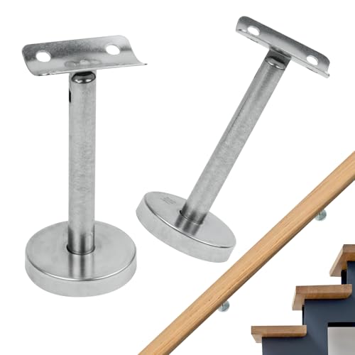 Regolabile Staffe Per Corrimano, 2 Pezzi Acciaio Inossidabile Staffa Corrimano Scale Ringhiere Parete Supporti Per Interne Ed Esterne Ringhiera Fissag