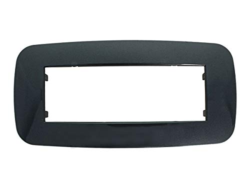 Sandasdon Sd23006-2 Placca Futura 6M Nero Compatibile Con Bticino Axolute