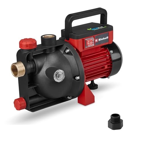Pompa Da Giardino Gc-Gp 6050 Eco Plus Einhell (Portata Max. 5000 L/H, Prevalenza Max. 40 M, Tecnologia Eco Plus, Vite Di Scarico Dell'Acqua, Adattator