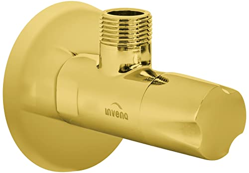 Ottone Oro 1/2" X 3/8" Bsp Tubo Flessibile Valvola Rubinetto