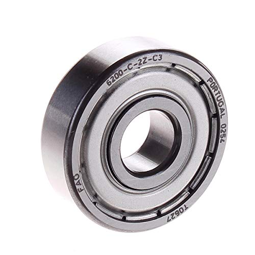 Fag 6200-C-2Z-C3 - Cuscinetto A Sfere Scanalato Monopetto, Diametro Foro 10 Mm, Diametro Esterno 30 Mm, Velocità Massima