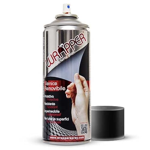 Wrapper Bomboletta Spray 400Ml Vernice Removibile Opaca (1, Ral 9005 Nero)