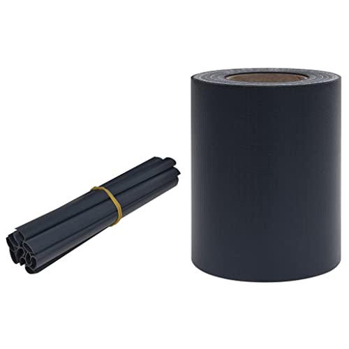Vidaxl Recinzione Frangivento Giardino Pvc 35X0,19M Grigio Scuro Opaco