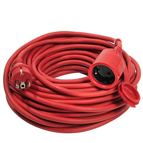 As - Schwabe - Cavo Di Prolunga In Gomma - 10 M Di Cavo Con Spina Di Contatto Di Protezione, Accoppiamento Di Contatto Di Protezione Incl. Coperchio D