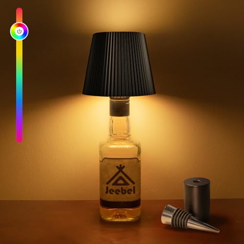 Jeebel Lampada Per Bottiglia Senza Fili - Led Rgb Lampada Tappo Con Controllo Touch/Dimmerabile Infinito/ Ip54/ 5 Modalità, Luce Da Bottiglia Portatil