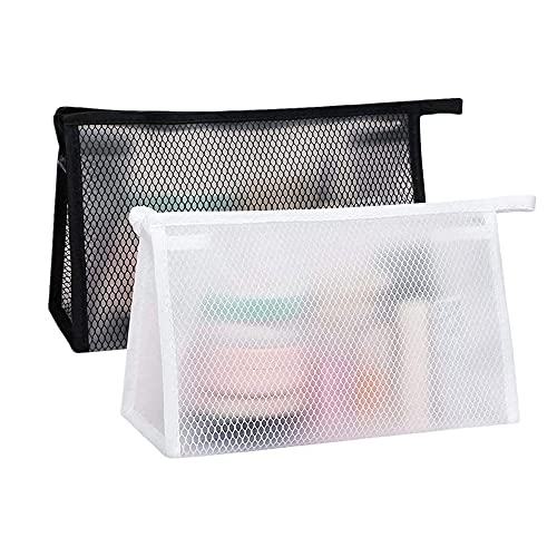 Borse Da Toilette Impermeabile, 2 Pezzi Borsa Cosmetica Pochette, Borse Da Viaggio Impermeabili, Con Cerniera, Per Mettere Spazzolini Da Denti, Rasoi,