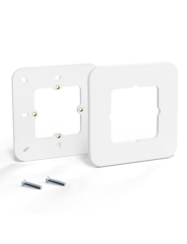 Refoss Placche A Parete Per Scatola 503, Placche Per Interruttori Compatibile Con Refoss Termostato Wifi, Contiene Due Placche E Viti, 12Cm×12Cm, Bian