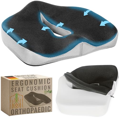 Ricoo Cuscino Sedia Ufficio Sk-U0110 Memory Foam Cuscini Seduta Ortopedico Ergonomico Sostegno Della Schiena Cervicale Sciatica Antiscivolo