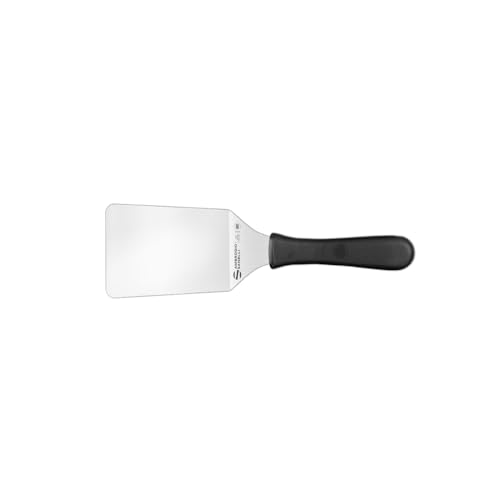 Ambrogio Sanelli, Linea Supra, Spatola Piegata Flessibile Per Pasticceria Con Lama Da 12X8 Cm In Acciaio Inox, Impugnatura In Sebs Pratica Ed Ergonomi