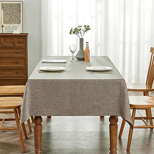 Balcony & Falcon Tovaglia Rettangolare Jacquard In Lino Imitazione Tovaglia Impermeabile Ideale Per Pasti Sala Da Pranzo Caffè Feste Matrimoni Ed Even