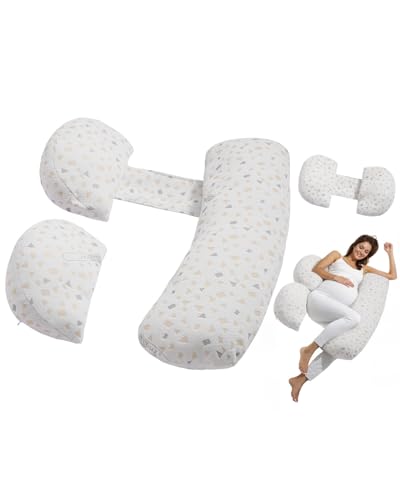 Vevor Cuscino Per La Gravidanza, Cuscino Per Maternità Forma Regolabile Per Tutto Il Corpo Per Donne Incinte, Supporto Per La Gravidanza Morbido Trasp