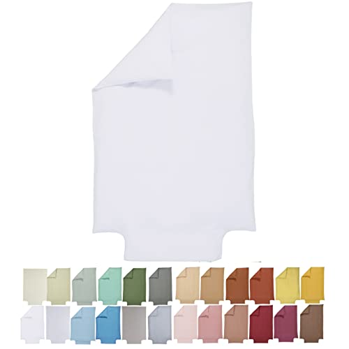 P'Tit Basile - Copripiumino Per Bambini 1 Persone 140X200 Cm - 100% Cotone Biologico 57 Fili - Bianco - Certificato Senza Sostanze Chimiche O Nocive -