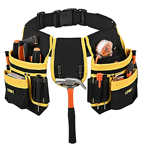 Cintura Porta Attrezzi,Porta Attrezzi Da Cintura,Cintura Per Attrezzi Da Lavoro,Cintura Elettricista Con 26 Tasche,Imbottita Per Uomo,Staccabile E Reg