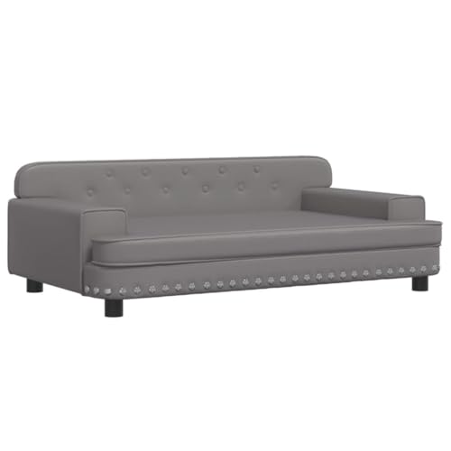 Vidaxl Lettino Per Cani Grigio 90X53X30 Cm In Similpelle, Letto Per Cani, Divano Per Cani, Divanetto Per Cani, Letti Per Cani