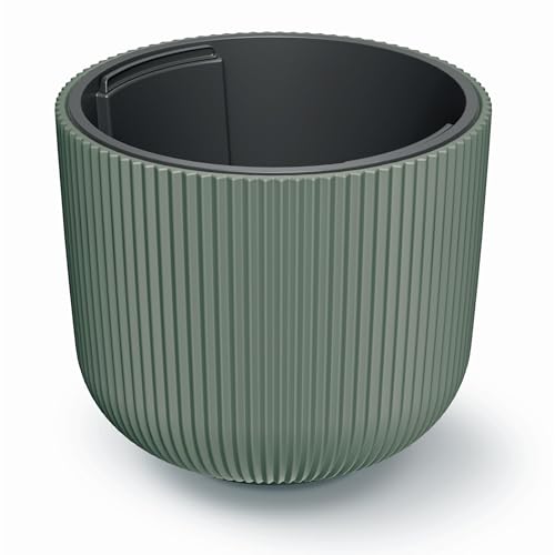 Prosperplast Milly Dbml - Vaso Per Fiori, 29,8 Cm, Colore: Verde Pino