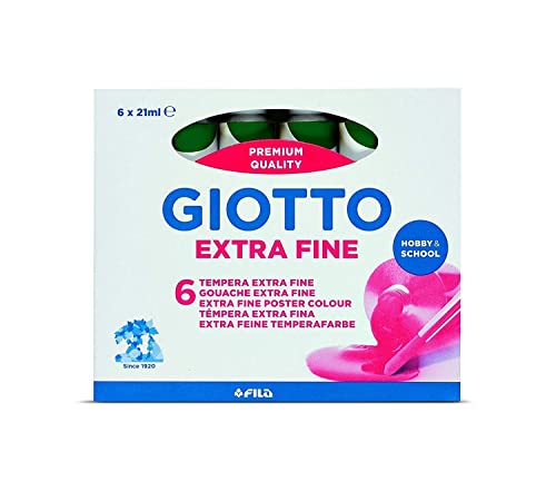 Giotto 3550 14 - Tempera In Tubetto, Verde, 21 Ml, Confezione Da 6 Pezzi