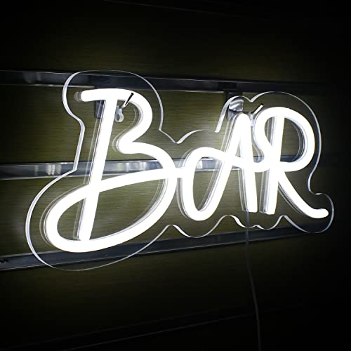 Bar Insegne Al Neon Luci Al Neon Bianche Luci Al Neon Per Insegne A Barre Per La Decorazione Della Parete Del Soggiorno Pub Natale, Regali Di Complean