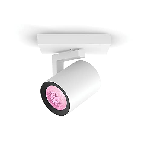 Philips Lighting Hue Argenta White And Color Ambiance Faretto Connesso, Con Bluetooth, 1 Punto Luce, Gu10, 5.7 W, Bianco