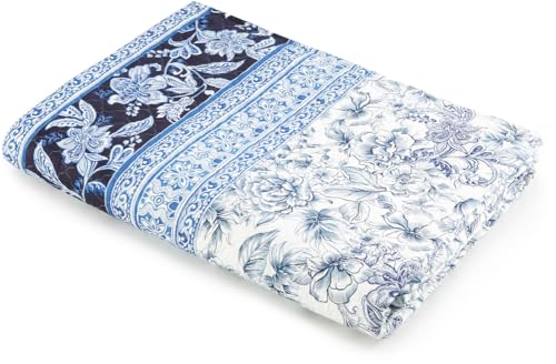 Bassetti Capodimonte Copriletto 100% Cotone Di Colore Blu B1, Dimensioni: 180 X 255 Cm - 9328504