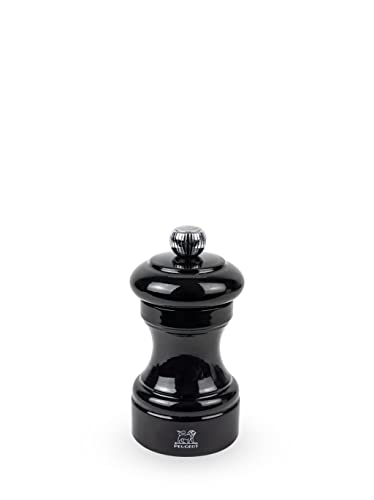 Peugeot - Macinasale Bistro 10 Cm - Regolazione Classica Della Macinatura - In Legno Certificato Pefc - Laccato Nero