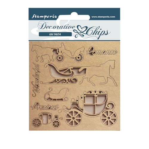 Stamperia International Patatine Decorative-Sweet Winter-Allenatori, In Legno, 14 X 14 Cm