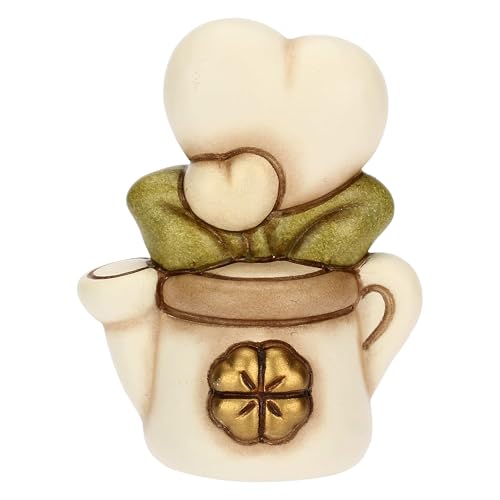 Thun - Mini Annaffiatoio Con Cuore - Ceramica - Collezione Bomboniera - 4.6 X 3.3 X 6.1 Cm