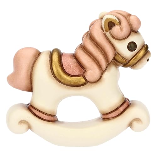 Thun - Cavallino A Dondolo Lei - Ceramica - Collezione Bomboniera - 2.8 X 7 X 6.4 Cm