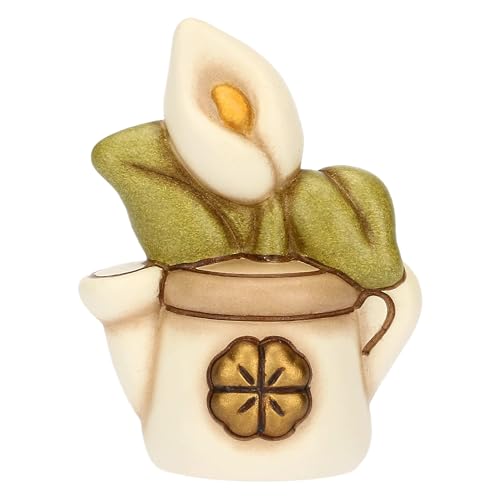 Thun - Mini Annaffiatoio Con Calla - Ceramica - Collezione Bomboniera - 4.6 X 3.3 X 6.1 Cm