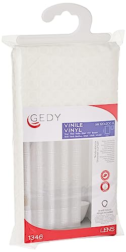Gedy | Lens Tenda Doccia In Peva, Finitura Bianca, Dimensioni 200 X 120 X 0,1 Cm E Peso 0,225 Kg