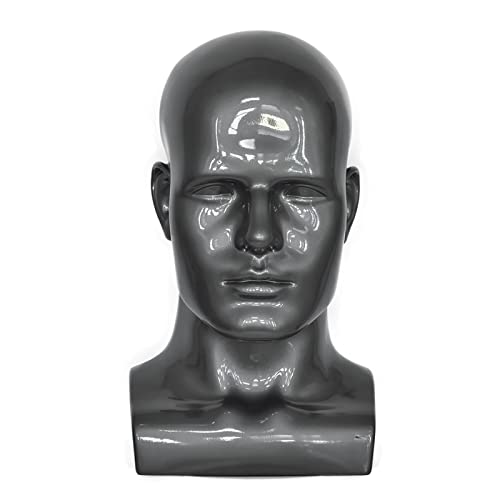 Manichini Di Plastica Uomo Testa Manichino Realistico Maschio Parrucca Manichino Testa Per Cappello Sunglass Display Manichino Testa (L90Hh)