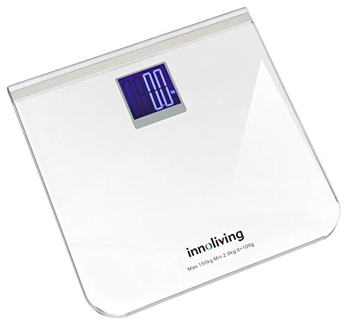 Innoliving Inn-118 Bilancia Pesapersone Digitale Con Display Retroilluminato, Capacità 150Kg, Design Elegante E Misurazione Precisa