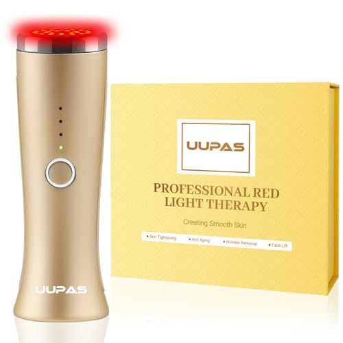 Massaggiatore Viso Antirughe Lifting Tonificante - Autorizzato Dalla Fda - Uupas Massaggiatore Facciale Per Led Terapia Della Luce Rossa