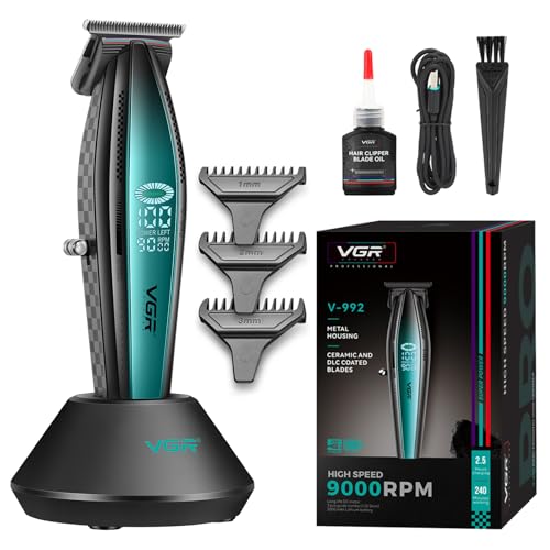 Vgr 992 Tagliacapelli Professionale Da Uomo Versatile Senza Fili Spacco Zero Per Capelli Barba Lama A T Dettagliatore Outliner Parrucchiere Corpo In M