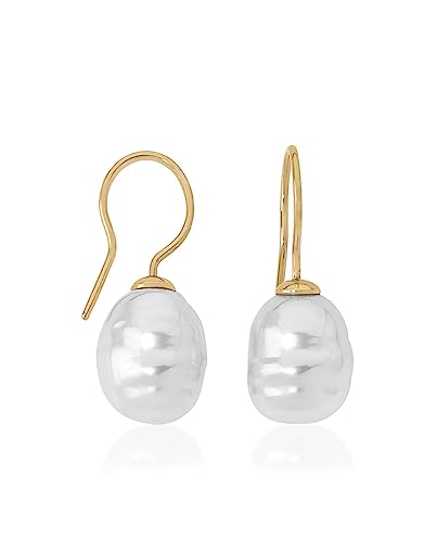 Majorica 08481.01.1.000.703.1 - Orecchini Pendenti Da Donna, Argento Sterling 925 Placcato In Oro