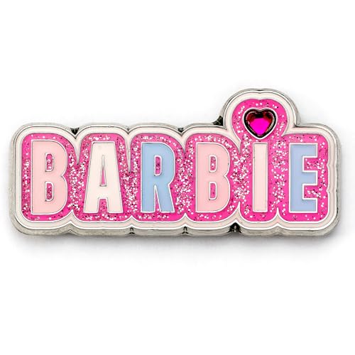 Barbie Spilla Con Logo Scintillante, Rosa, Misura Unica, Zinco