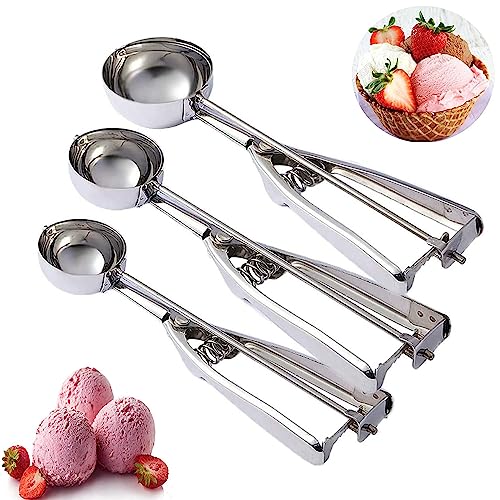 3 Pezzi Cucchiaio Gelato In Acciaio Inossidabile, Porzionatori Da Gelato, Porzionatori Per Gelato, Paletta Per Gelato In Acciaio Inox, Per Gelato, Pas