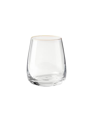 Brandani Set 6 Bicchieri Gold Vetro