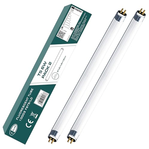 Clar - 6W T5, Tube Fluorescent, Tubes Fluorescents, Tube Néon, Lampade Fluorescenti, Lampadine T5, 21,2 X 1,6 Cm (6 Watts T5, Pack 2)