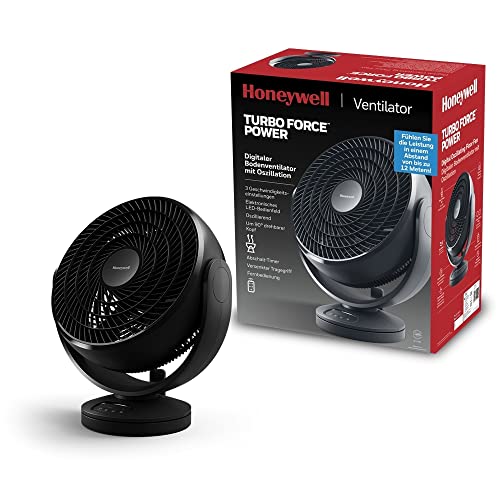 Honeywell Ventilatore Digitale Oscillante Turbo Force (Personale Per Uso Domestico O In Ufficio; Comando A Distanza; Comandi Led Elettronici; 3 Livell