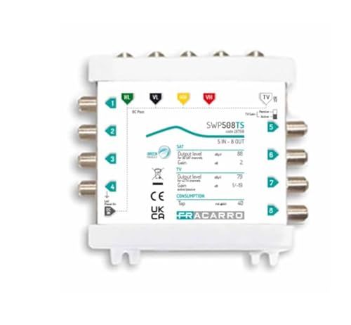 Fracarro Multiswitch Compatto Swp508Ts 5In 8Out Tv 271042 287518