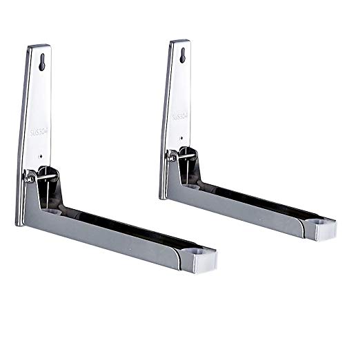2 Pezzi Staffa Di Montaggio A Parete Per Forno A Microonde, Supporti Per Forno A Microonde Telescopici,Staffa Forno Microonde Pieghevole Regolabile, A
