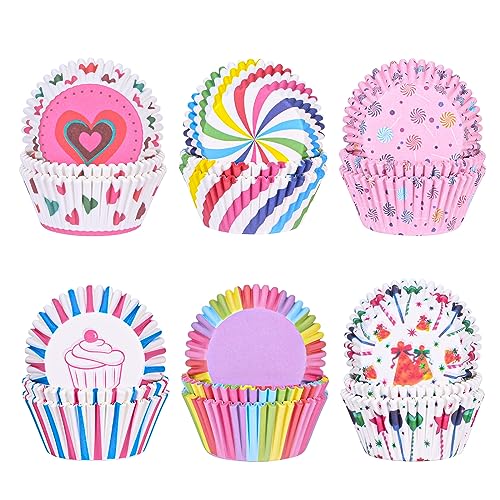 600 Pirottini In Carta Per Muffin, Colorati Rivestimenti Per Cupcake Per La Cottura, I Dolci, Le Feste, I Compleanni E I Matrimoni. (600)