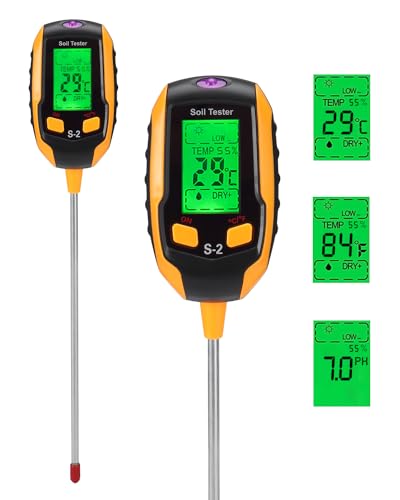 Precipette 5 In 1 Misuratore Del Suolo Digital Phmetro Terreno Misuratore Umidità Terreno Ph/Temperatura/Umidità/Luce/Umidità Ambientale Tester Per Il