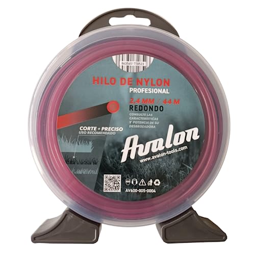 Avalon - Filo Rotondo In Nylon Universale Per Decespugliatore E Tosaerba (2,4 Mm X 44 M)