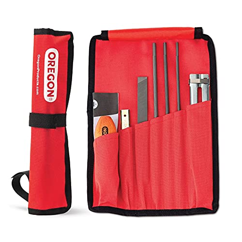 Oregon Set Di Affilatura Universale Per Motosega, Con Lime Rotonde Da 5/32", 3/16" E 7/32", Lima Piatta Da 15,2 Cm, Maniglia, Manuale Di Istruzioni E